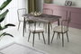 Hanah Home Yıldız - 985 V2 Juego de Sillas en Visón